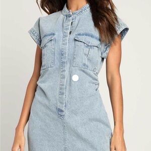 Lulu's Blue Denim Mini Dress